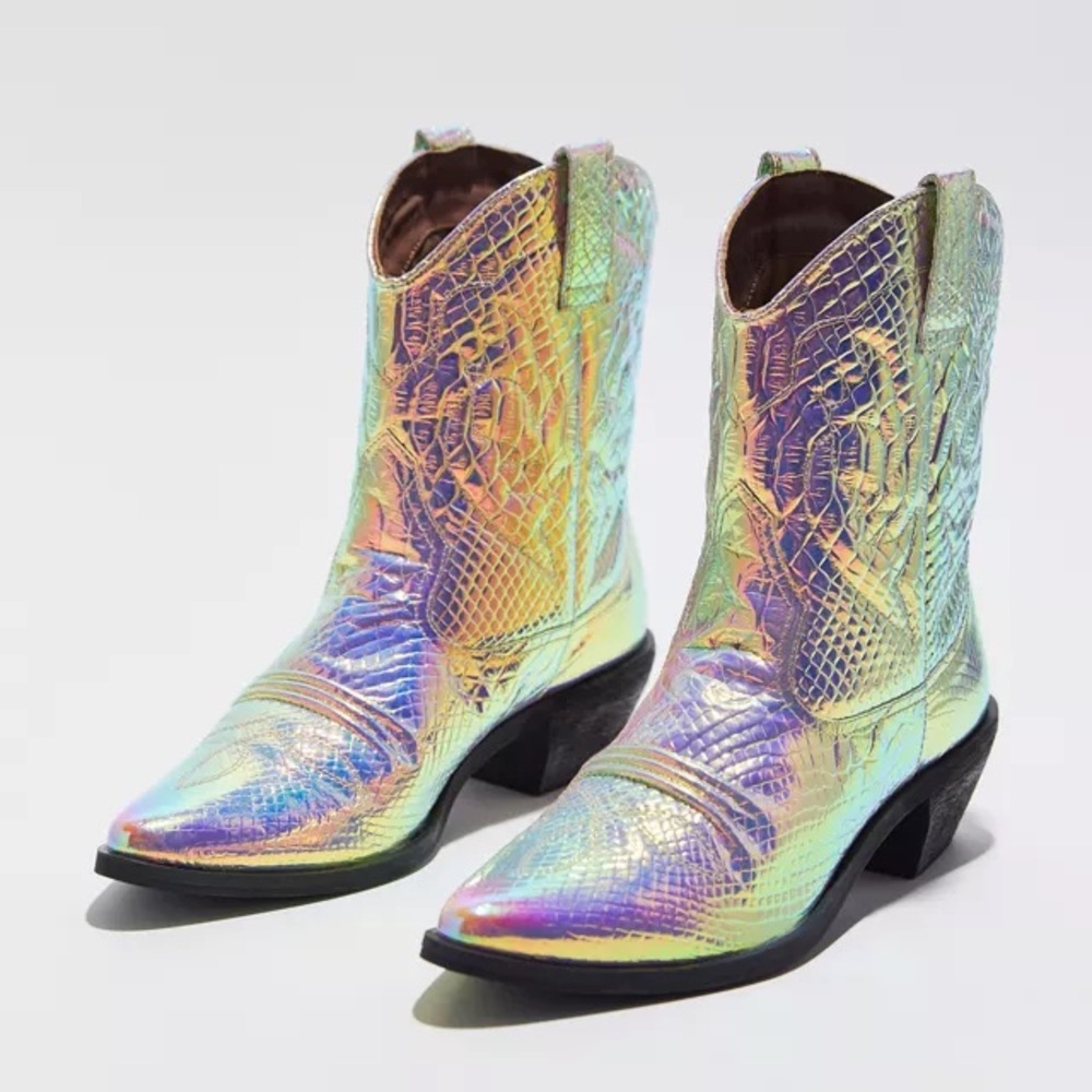 ISO!!! Urban Outfitters Fallen Reptile Iridescent Boots - Picture 3 of 4